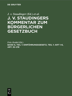 cover image of Einführungsgesetz, Teil 1